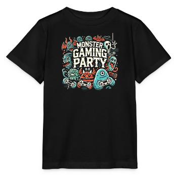 Gamer monster gaming party design - Stanley/Stella MINI CREATOR Kids’ T-Shirt - black - Front - Mikhail (115cm)