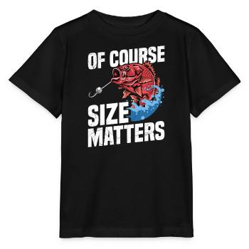 When fishing, of course, size matters. - Stanley/Stella MINI CREATOR Kids’ T-Shirt - black - Front - Mikhail (115cm)