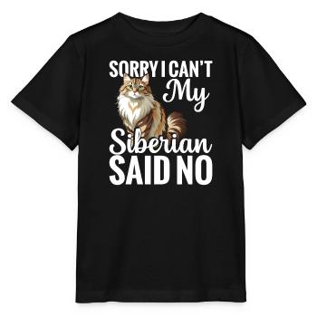 Katze Entschuldigung, Ich Kann Nicht Mein - Stanley/Stella Kinder T-Shirt MINI CREATOR  - Schwarz - Vorne - Mikhail (115cm)