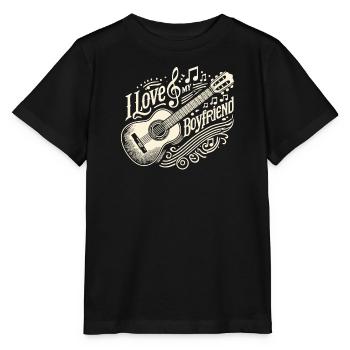 I love my boyfriend - Stanley/Stella MINI CREATOR Kids’ T-Shirt - black - Front - Mikhail (115cm)
