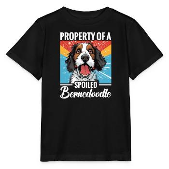 Propriété d’un Bernedoodle gâté - T-shirt bio MINI CREATOR Stanley/Stella Enfant - noir - Devant - Mikhail (115cm)
