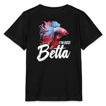 Je ne suis qu’un poisson betta - T-shirt bio MINI CREATOR Stanley/Stella Enfant - noir - Devant - Mikhail (115cm)