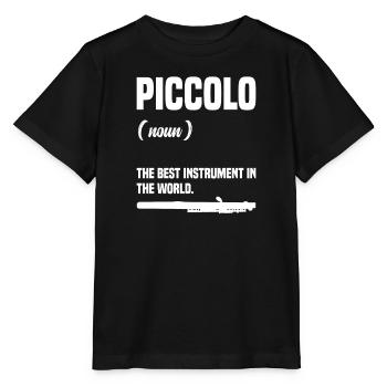 piccolo (nom), le meilleur instrument de la - T-shirt bio MINI CREATOR Stanley/Stella Enfant - noir - Devant - Mikhail (115cm)