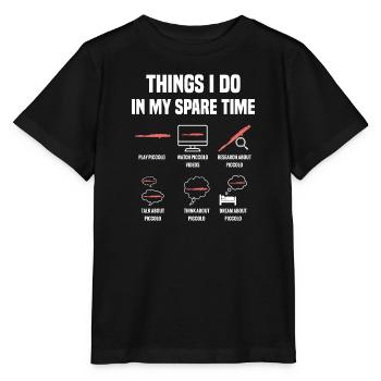 Thèmes Piccolo que je fais pendant mon temps libre - T-shirt bio MINI CREATOR Stanley/Stella Enfant - noir - Devant - Mikhail (115cm)