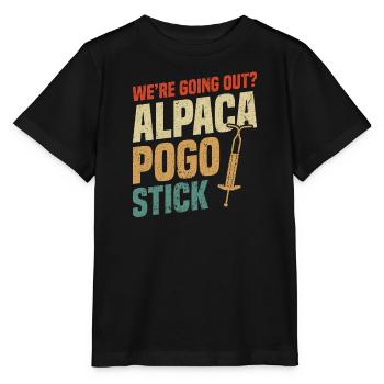 Wir Gehen Aus? Alpaka-pogo-stick - Stanley/Stella Kinder T-Shirt MINI CREATOR  - Schwarz - Vorne - Mikhail (115cm)