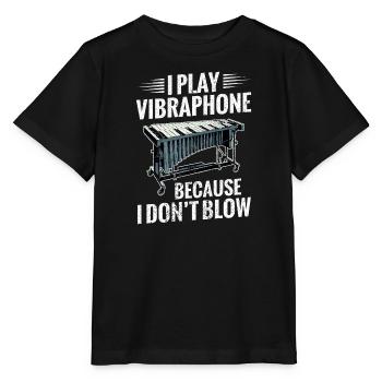 Ich Spiele Vibraphon, Weil Ich Nicht Blase. - Stanley/Stella Kinder T-Shirt MINI CREATOR  - Schwarz - Vorne - Mikhail (115cm)