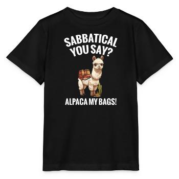 Sabbatique vous dites alpaga mes sacs ! - T-shirt bio MINI CREATOR Stanley/Stella Enfant - noir - Devant - Mikhail (115cm)