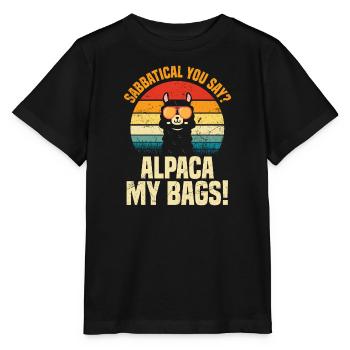 Sabbatique vous dites alpaga mes sacs ! - T-shirt bio MINI CREATOR Stanley/Stella Enfant - noir - Devant - Mikhail (115cm)