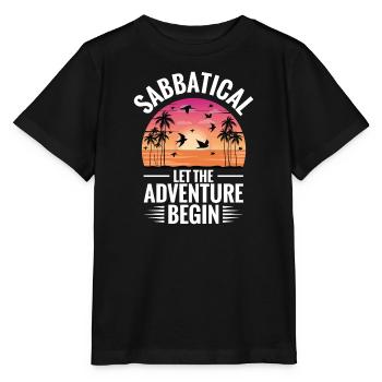Congé sabbatique, que l’aventure commence - T-shirt bio MINI CREATOR Stanley/Stella Enfant - noir - Devant - Mikhail (115cm)