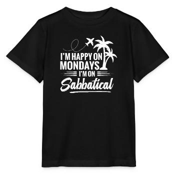 Le lundi, je suis heureuse quand je prends une année sabbatique - T-shirt bio MINI CREATOR Stanley/Stella Enfant - noir - Devant - Mikhail (115cm)