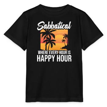 Congé sabbatique, où chaque heure est l’heure de l’apéro - T-shirt bio MINI CREATOR Stanley/Stella Enfant - noir - Devant - Mikhail (115cm)