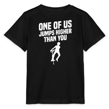 L’un de nous deux saute plus haut que toi - T-shirt bio MINI CREATOR Stanley/Stella Enfant - noir - Devant - Mikhail (115cm)