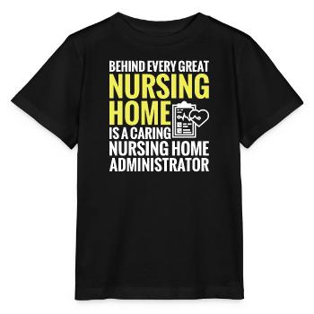 Behind every great nursing home is a - Stanley/Stella MINI CREATOR Kids’ T-Shirt - black - Front - Mikhail (115cm)