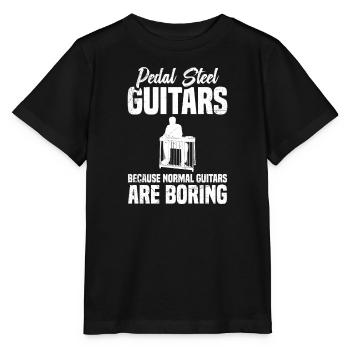 Pedal-steel-gitarren, Weil Normale Gitarren - Stanley/Stella Kinder T-Shirt MINI CREATOR  - Schwarz - Vorne - Mikhail (115cm)