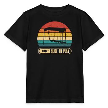 Ich Spiele Pedal Steel -gitarrenrutsche, Um - Stanley/Stella Kinder T-Shirt MINI CREATOR  - Schwarz - Vorne - Mikhail (115cm)