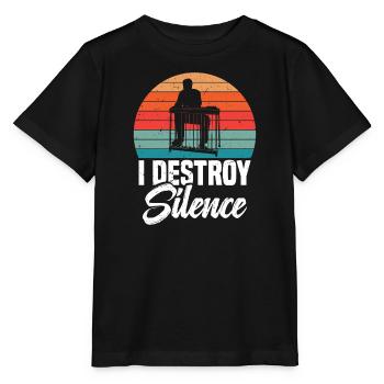 Ich Zerstöre Stille - Stanley/Stella Kinder T-Shirt MINI CREATOR  - Schwarz - Vorne - Mikhail (115cm)
