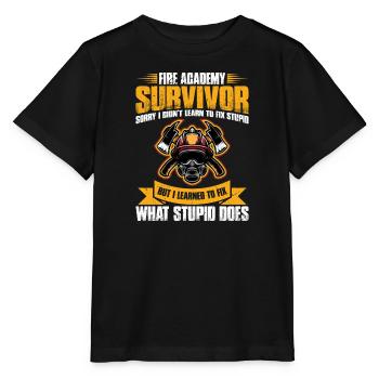 Survivants de l’Académie des pompiers désolé, je ne l’ai pas fait - T-shirt bio MINI CREATOR Stanley/Stella Enfant - noir - Devant - Mikhail (115cm)