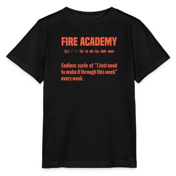 Fire Academy Endloser Zyklus Von "ich Brauche Nur - Stanley/Stella Kinder T-Shirt MINI CREATOR  - Schwarz - Vorne - Mikhail (115cm)