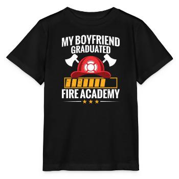 Mein Freund Hat Die Fire Academy Abgeschlossen - Stanley/Stella Kinder T-Shirt MINI CREATOR  - Schwarz - Vorne - Mikhail (115cm)