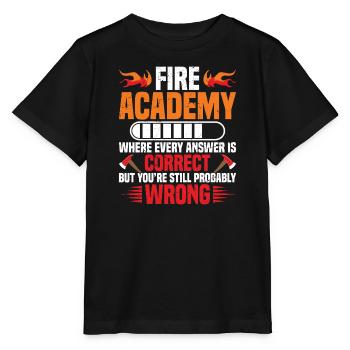 Fire Academy, Wo Jede Antwort Korrekt Ist, Aber - Stanley/Stella Kinder T-Shirt MINI CREATOR  - Schwarz - Vorne - Mikhail (115cm)