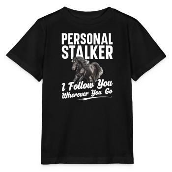 Persönlicher Stalker Ich Folge Dir, Wohin Du Gehst - Stanley/Stella Kinder T-Shirt MINI CREATOR  - Schwarz - Vorne - Mikhail (115cm)