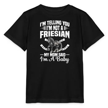 Je vous le dis, je ne suis pas frison, mon - T-shirt bio MINI CREATOR Stanley/Stella Enfant - noir - Devant - Mikhail (115cm)