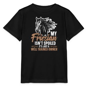 Mein Friesian Ist Nicht Verwöhnt, Es Ist Nur Ein - Stanley/Stella Kinder T-Shirt MINI CREATOR  - Schwarz - Vorne - Mikhail (115cm)