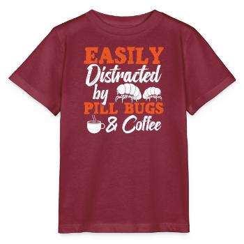 Luz de Pill Bugs & Coffee - Camiseta para niños MINI CREATOR de Stanley/Stella - rojo burdeos - delante - Kain (125cm)