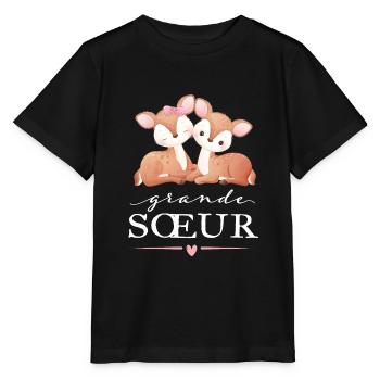 Grande Soeur - Big sister - french sisters Mädchen - Stanley/Stella Kinder T-Shirt MINI CREATOR  - Schwarz - Vorne - Mikhail (115cm)