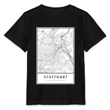 Carte de Stuttgart Carte de la ville - T-shirt bio MINI CREATOR Stanley/Stella Enfant - noir - Devant - Mikhail (115cm)