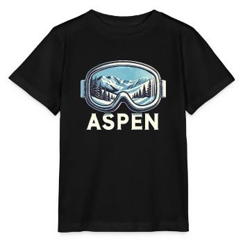 Aspen Sports d’hiver Ski Planche à neige Lunettes de ski - T-shirt bio MINI CREATOR Stanley/Stella Enfant - noir - Devant - Mikhail (115cm)