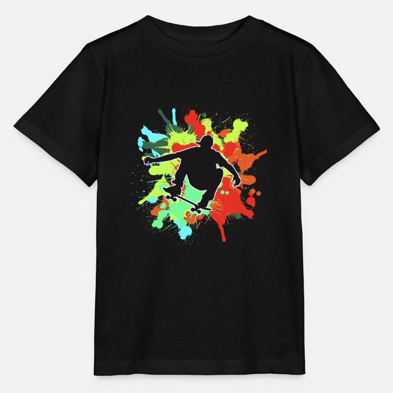 Skateboard Freestyle - Stanley/Stella Kinder T-Shirt MINI CREATOR - Schwarz