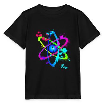 Disrupted Atom - Stanley/Stella Kinder T-Shirt MINI CREATOR  - Schwarz - Vorne - Mikhail (115cm)