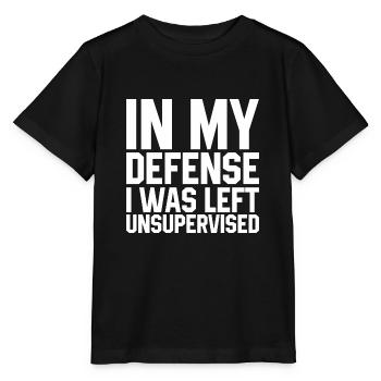 J’ai été laissé sans surveillance Citation - T-shirt bio MINI CREATOR Stanley/Stella Enfant - noir - Devant - Mikhail (115cm)