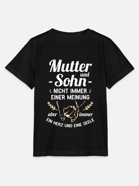 Mutter und Sohn - Ein Herz und eine Seele - Stanley/Stella Kinder T-Shirt MINI CREATOR - Schwarz