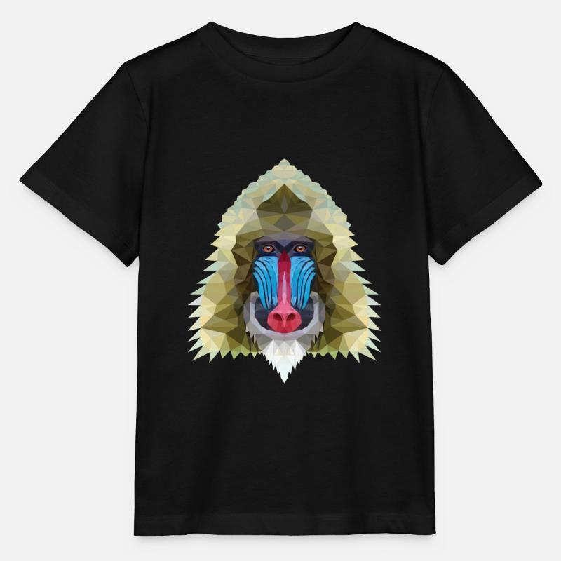 Affe polygon design Geschenk - Stanley/Stella Kinder T-Shirt MINI CREATOR  - Schwarz