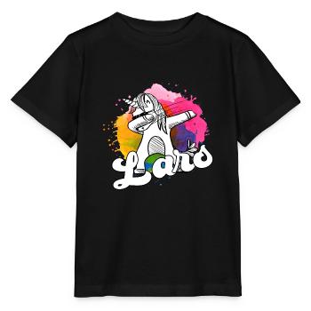 LARS - Schöner Jungen Name mit Coolem Einhorn - Stanley/Stella Kinder T-Shirt MINI CREATOR  - Schwarz - Vorne - Mikhail (115cm)
