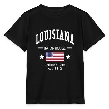 Louisiana - Stanley/Stella Kinder T-Shirt MINI CREATOR  - Schwarz - Vorne - Mikhail (115cm)