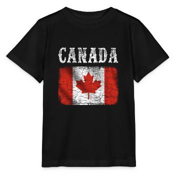 Drapeau du Canada Vintage Canada - T-shirt bio MINI CREATOR Stanley/Stella Enfant - noir - Devant - Mikhail (115cm)