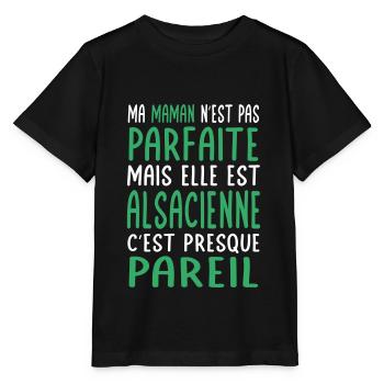 Ma maman n'est pas parfaite - Alsacienne - T-shirt bio MINI CREATOR Stanley/Stella Enfant - noir - Devant - Mikhail (115cm)