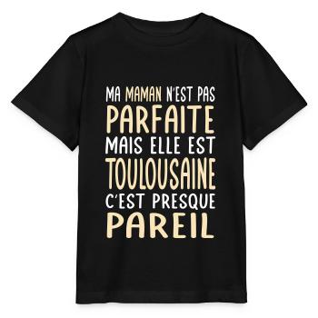 Ma maman n'est pas parfaite - Toulousaine - T-shirt bio MINI CREATOR Stanley/Stella Enfant - noir - Devant - Mikhail (115cm)