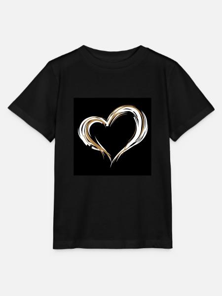 Coeur - T-shirt bio MINI CREATOR Stanley/Stella Enfant - noir