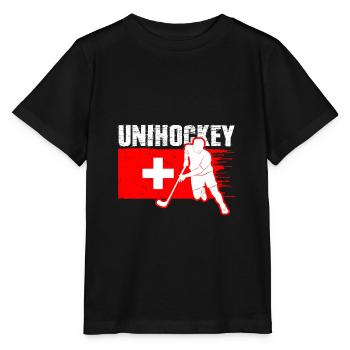 Unihockey Suisse Floorball - T-shirt bio MINI CREATOR Stanley/Stella Enfant - noir - Devant - Mikhail (115cm)