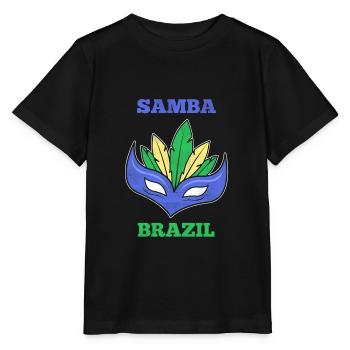 Cadeau Samba Brésil - T-shirt bio MINI CREATOR Stanley/Stella Enfant - noir - Devant - Mikhail (115cm)