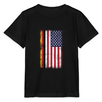 German American Flag USA German - Stanley/Stella Kinder T-Shirt MINI CREATOR  - Schwarz - Vorne - Mikhail (115cm)