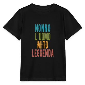 Nonno Uomo Mito Leggenda Regalo - Stanley/Stella Kinder T-Shirt MINI CREATOR  - Schwarz - Vorne - Mikhail (115cm)