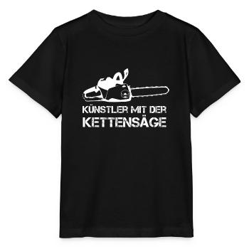 Künstler mit der Kettensäge Holz schnitzen - Stanley/Stella Kinder T-Shirt MINI CREATOR  - Schwarz - Vorne - Mikhail (115cm)