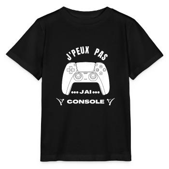 J’peu Pas j’Ai Console - T-shirt bio MINI CREATOR Stanley/Stella Enfant - noir - Devant - Mikhail (115cm)