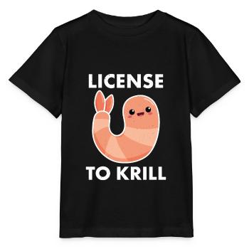 Licence pour le krill, la crevette ou la crevette - T-shirt bio MINI CREATOR Stanley/Stella Enfant - noir - Devant - Mikhail (115cm)