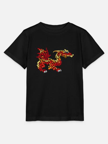 Drache aus Herbstlaub - Stanley/Stella Kinder T-Shirt MINI CREATOR  - Schwarz